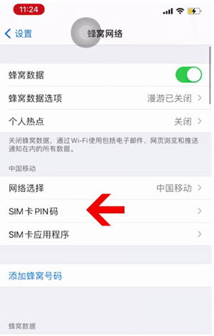 东乡苹果14维修网分享如何给iPhone14的SIM卡设置密码 